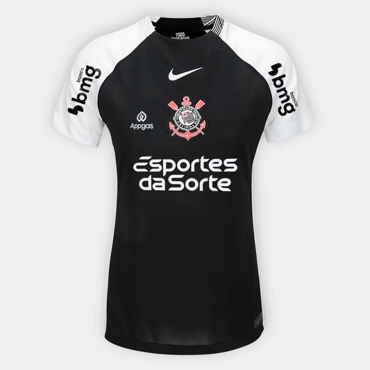Camisa Feminina Nike Corinthians 2025/26 II Torcedor Com Patrocínios