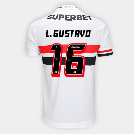 Camisa São Paulo 2025/26 I L. GUSTAVO N° 16